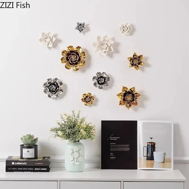 Porcelain Peony Wall Decor