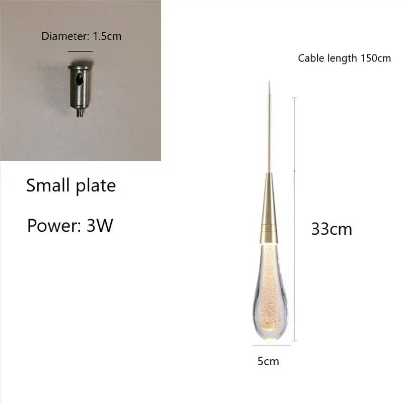 Gold Teardrop Dining Area Pendant Light