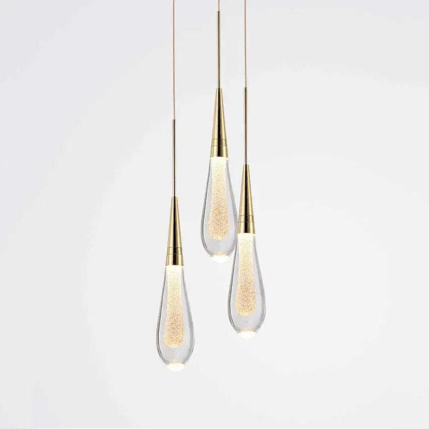 Gold Teardrop Dining Area Pendant Light