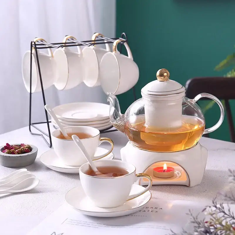 Gold Ceramic Tea Set
