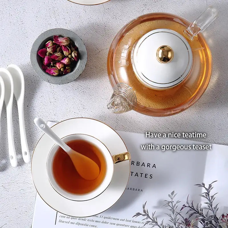 Gold Ceramic Tea Set