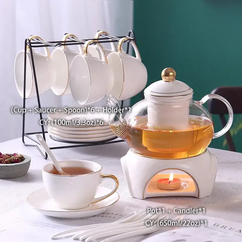 Gold Ceramic Tea Set