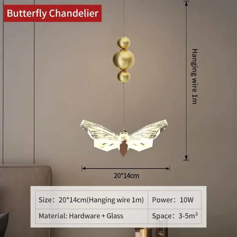 Gold Butterfly Floor Lamp Chandelier Style