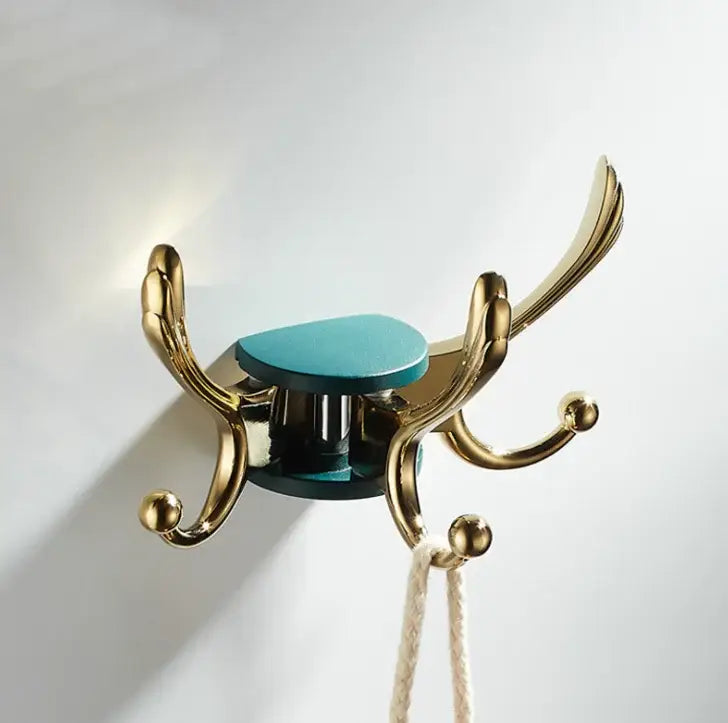 Green Gold Coat Hook