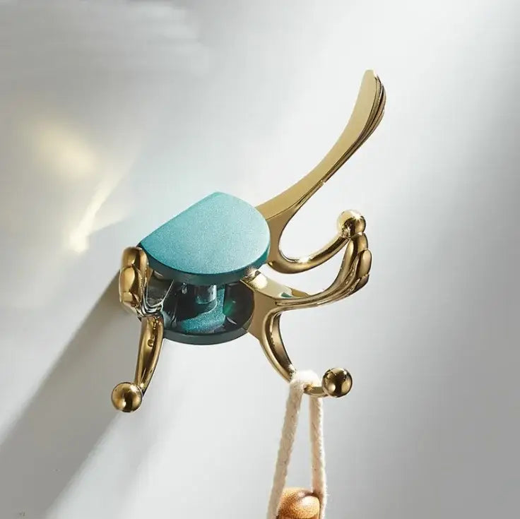 Green Gold Coat Hook