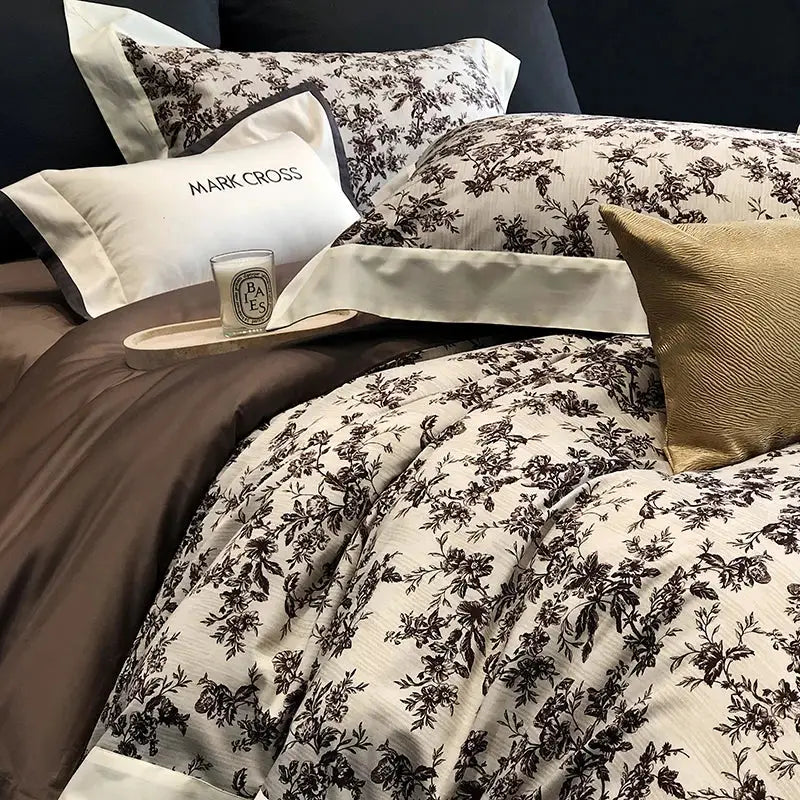 Ivory Cotton Floral Bedding