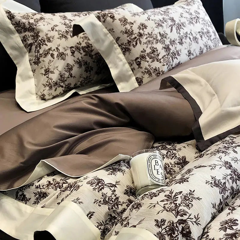 Ivory Cotton Floral Bedding