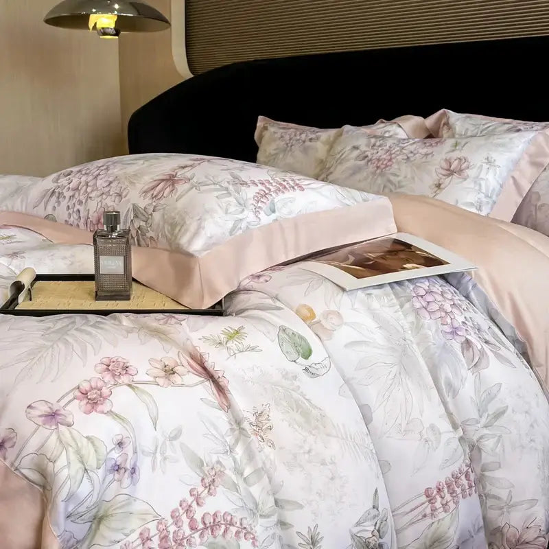 Ivory Eucalyptus Floral Bedding