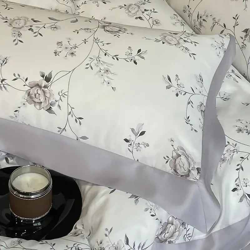 Ivory Eucalyptus Floral Bedding