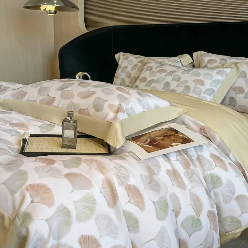Ivory Eucalyptus Floral Bedding