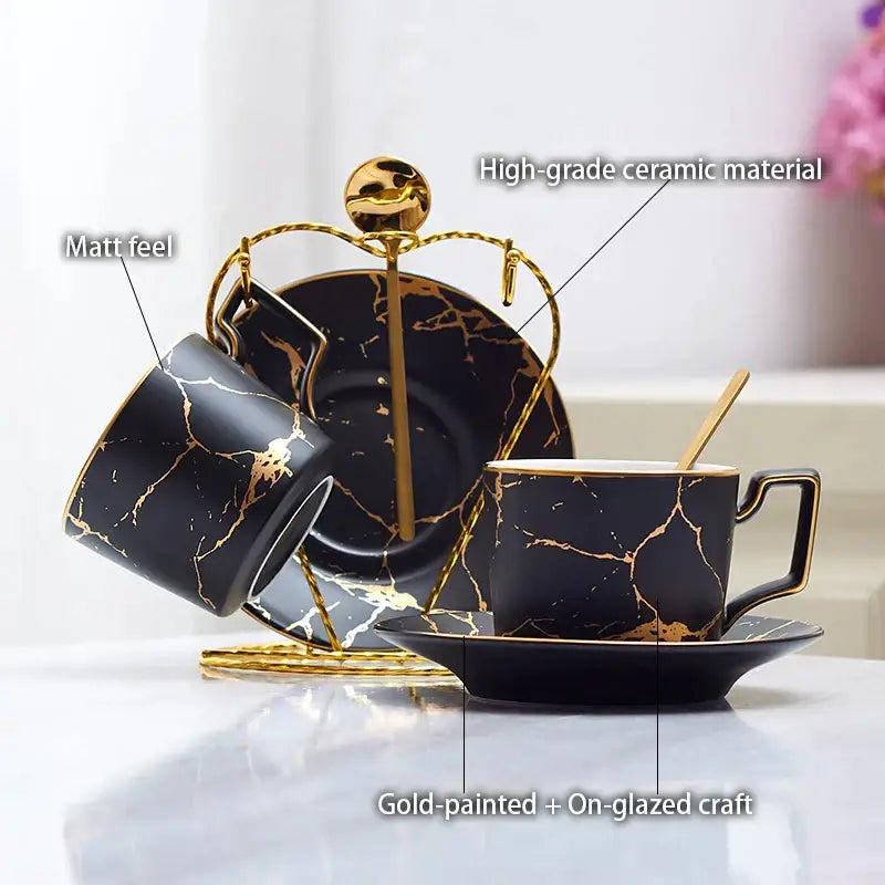 Marble Ceramic Tea Set