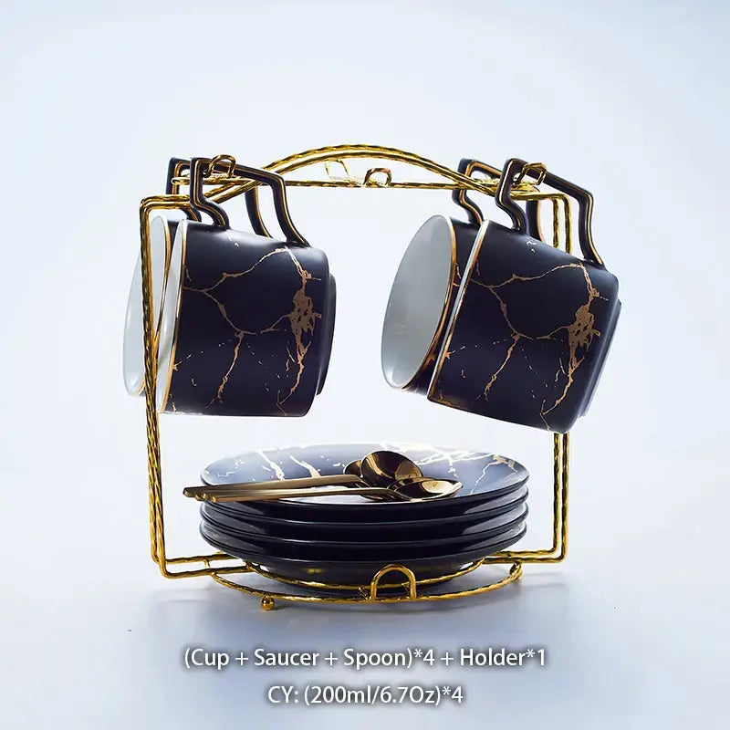 Marble Ceramic Tea Set