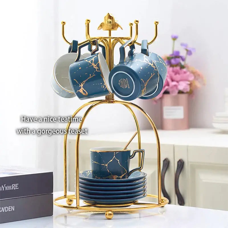 Marble Ceramic Tea Set
