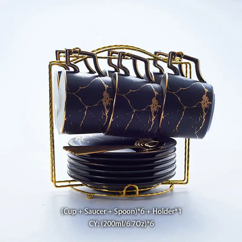 Marble Ceramic Tea Set