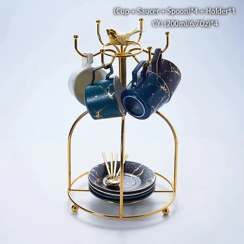 Marble Ceramic Tea Set