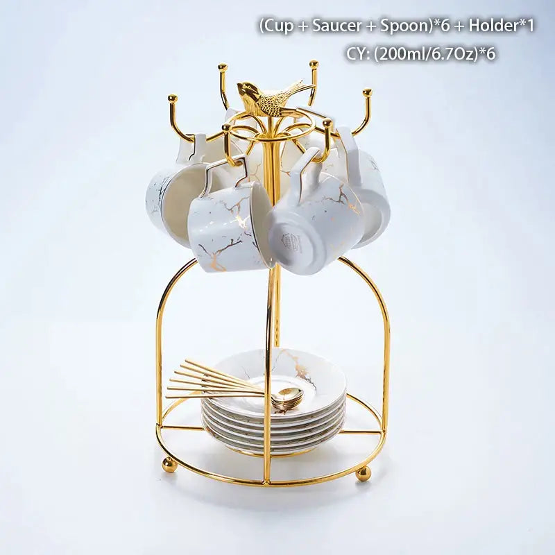 Marble Ceramic Tea Set