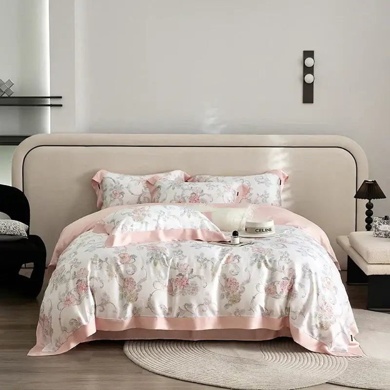 Mint Floral Bedding Set