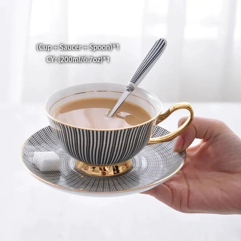 Striped Porcelain Tea Set