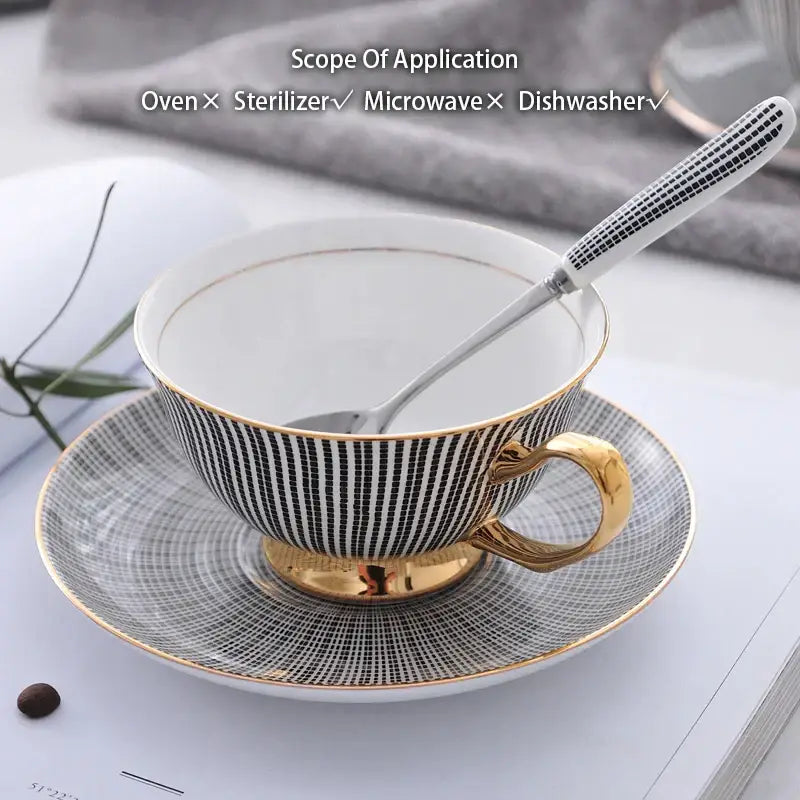 Striped Porcelain Tea Set