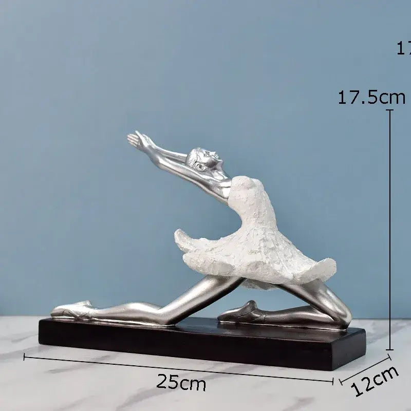 Gold Resin Ballet Sculpture