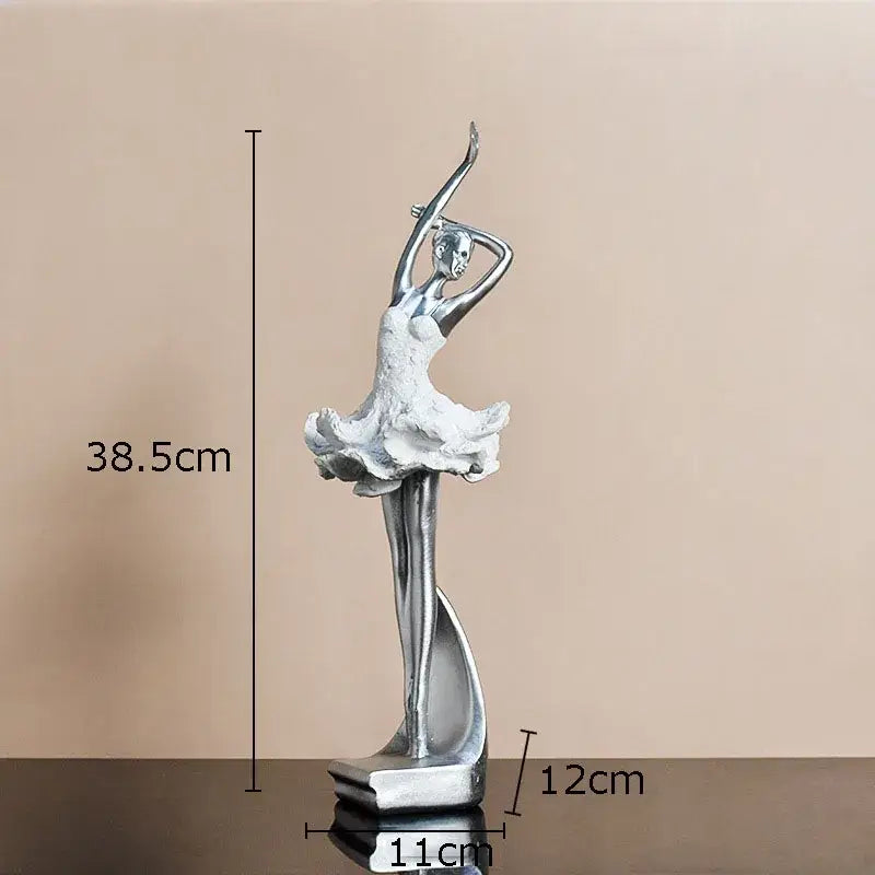 Gold Resin Ballet Sculpture