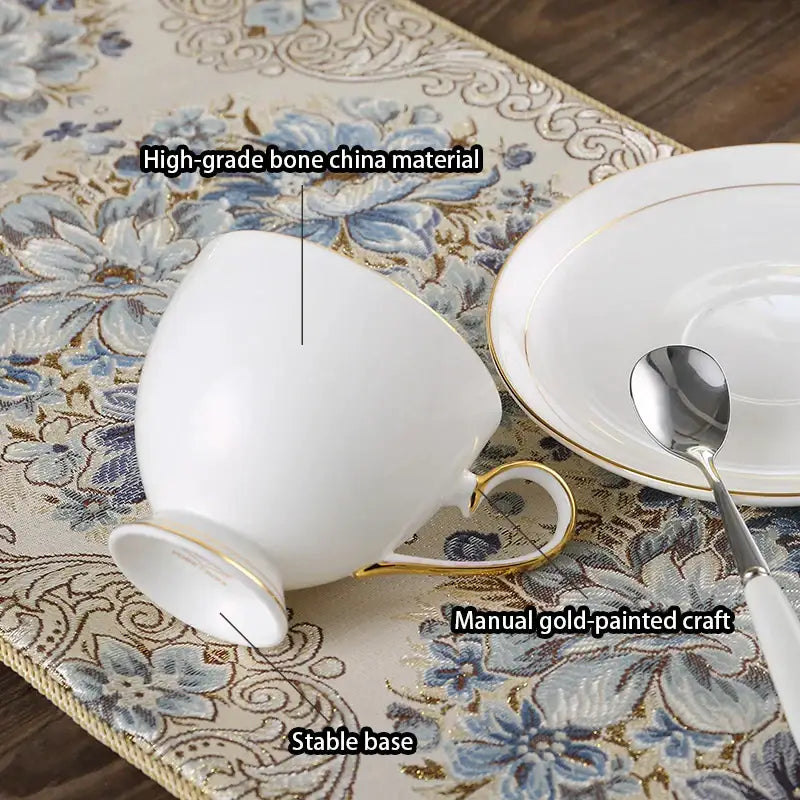 Gold Bone China Coffee Set