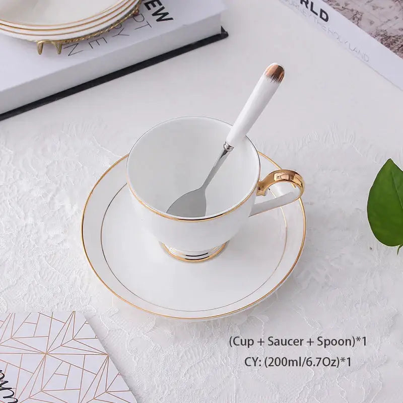 Gold Bone China Coffee Set