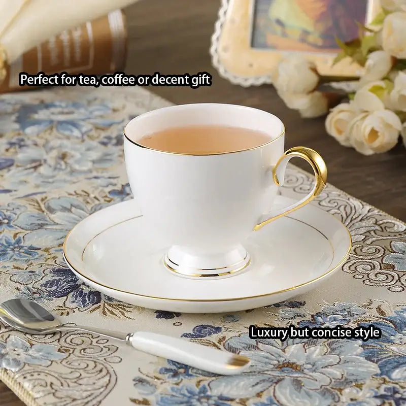 Gold Bone China Coffee Set