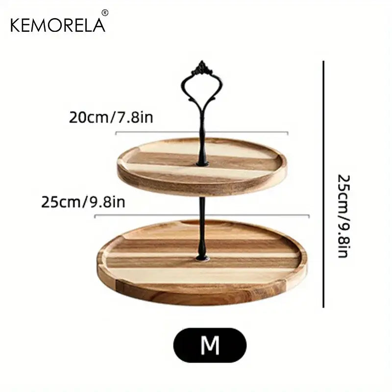 Wood Metal Dessert Stand