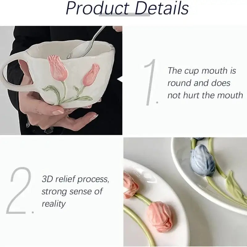 Tulip Ceramic Cup Set
