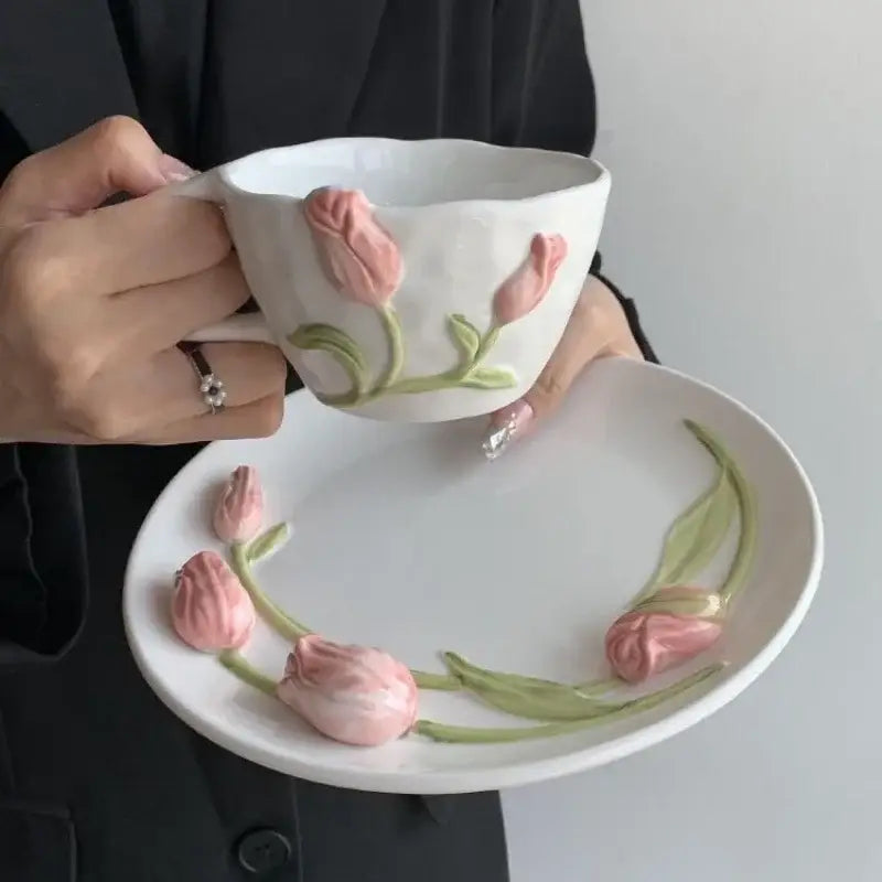 Tulip Ceramic Cup Set