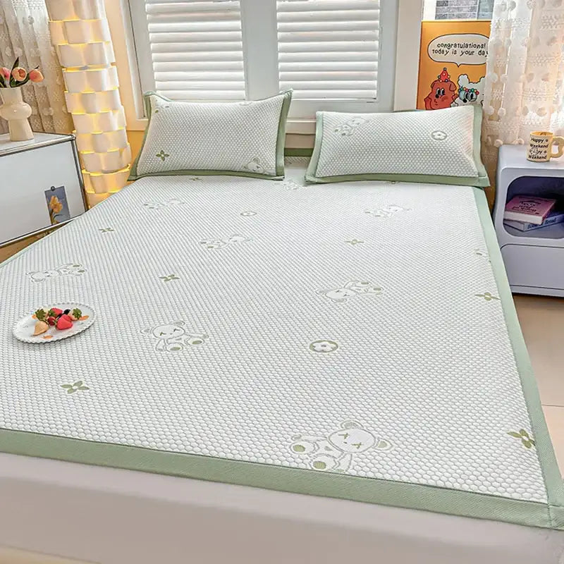 White Embroidered Cooling Mat