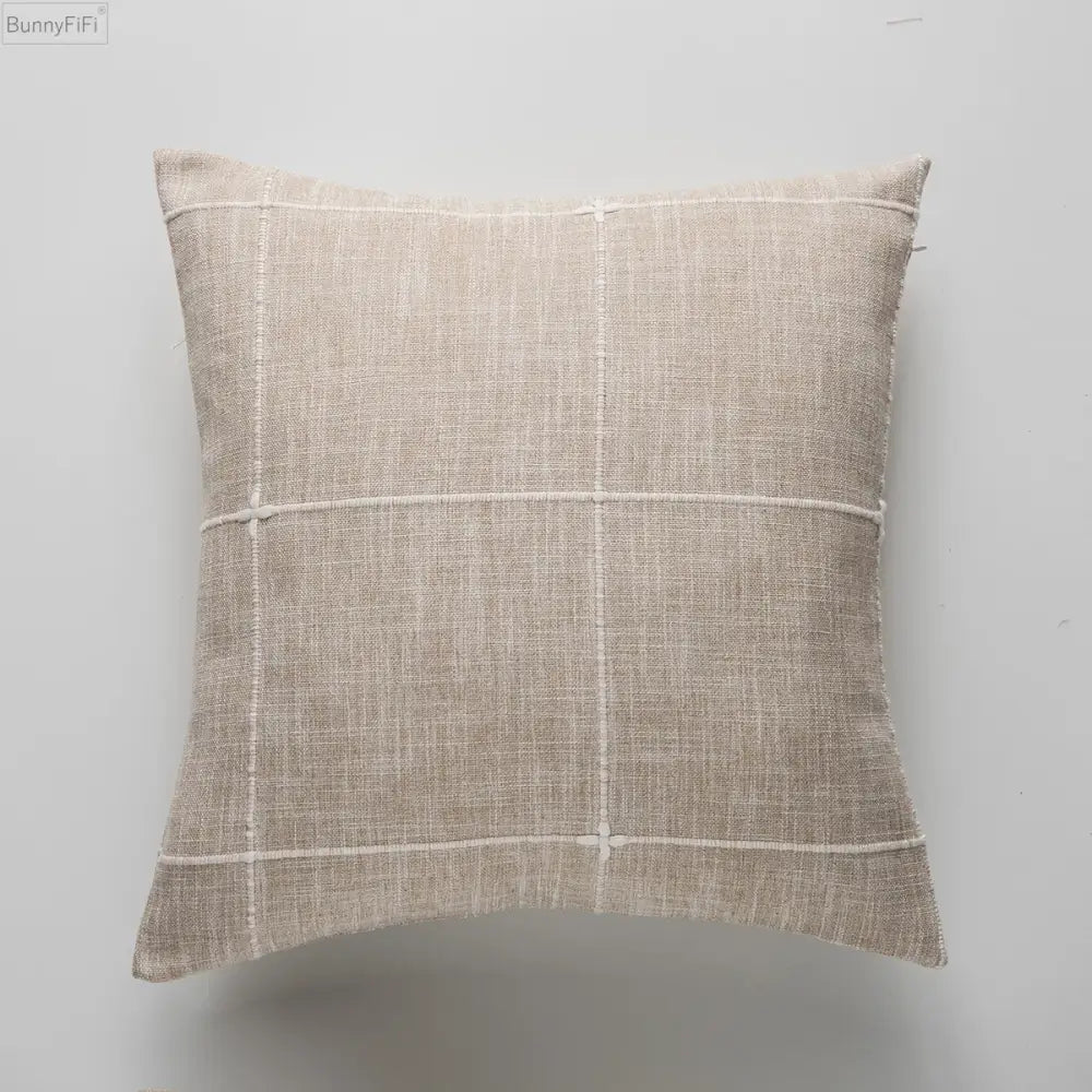 Brown Grey Stripe Cushion Cover