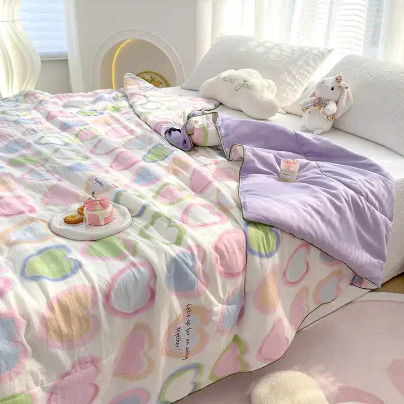 Rabbit Print Gauze Quilt