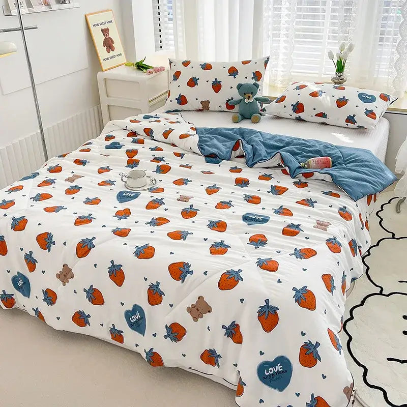 Rabbit Print Gauze Quilt