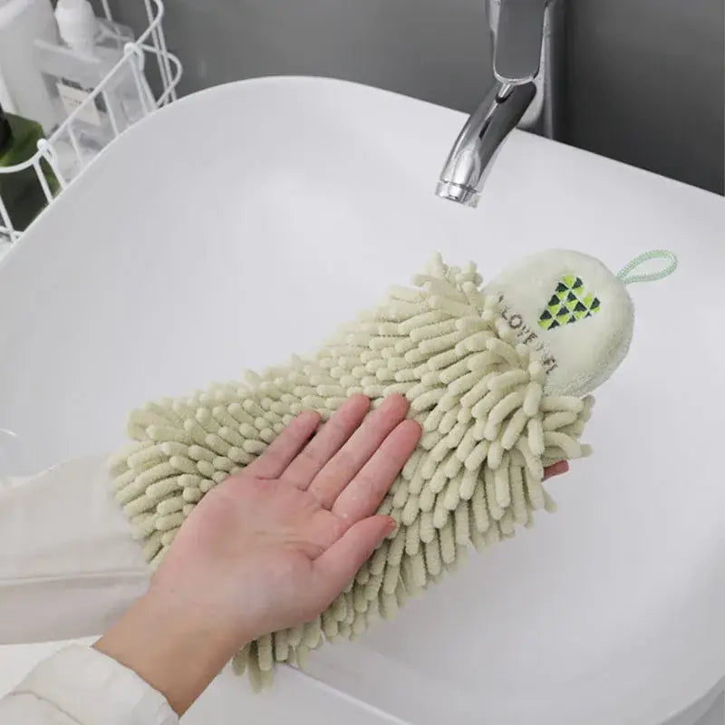Microfiber Green Hand Towel