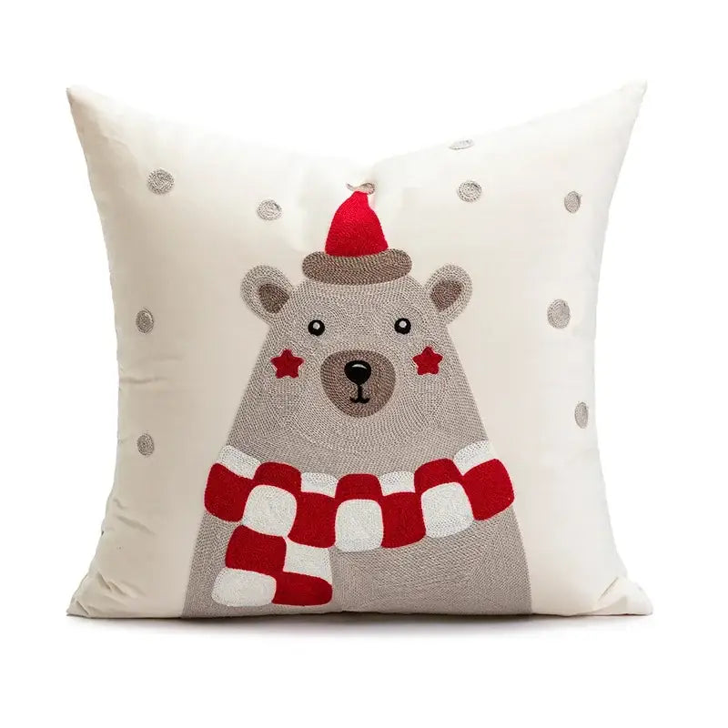 Red Snowman Pillow Cover