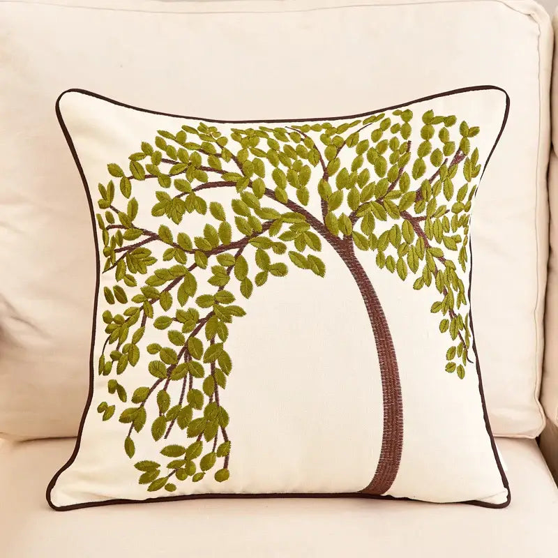 Linen Tree Cushion Cover