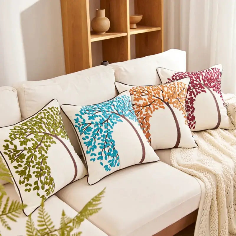 Linen Tree Cushion Cover
