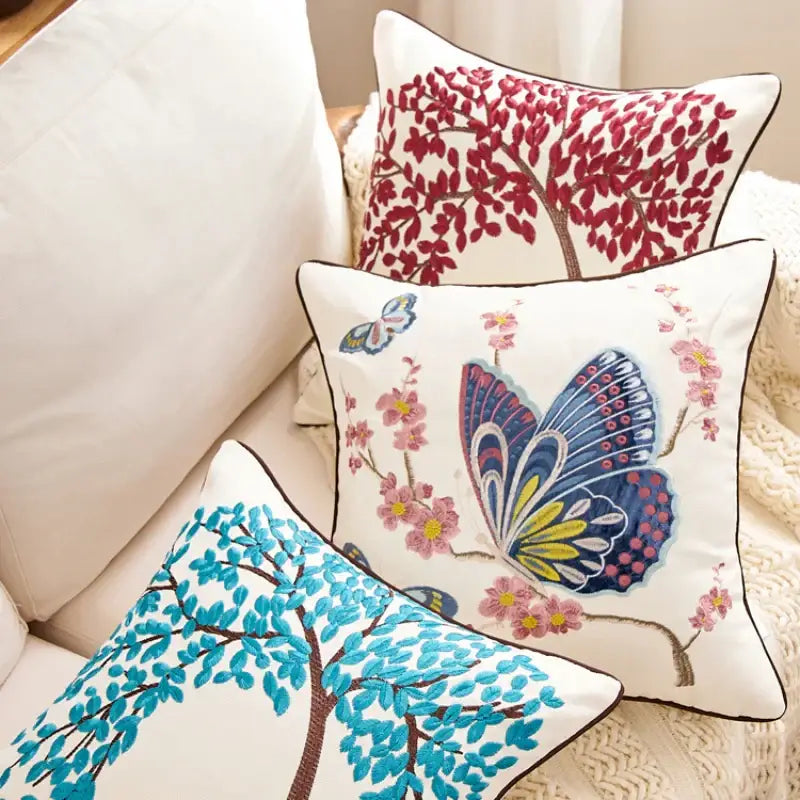 Linen Tree Cushion Cover