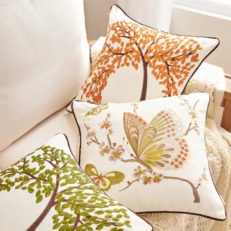 Linen Tree Cushion Cover