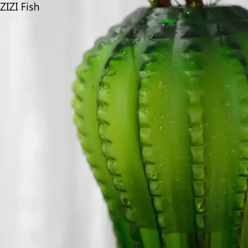 Frosted Glass Cactus Vase