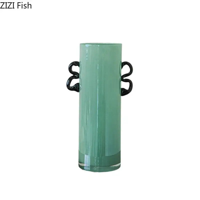 Green Glass Vase Handles