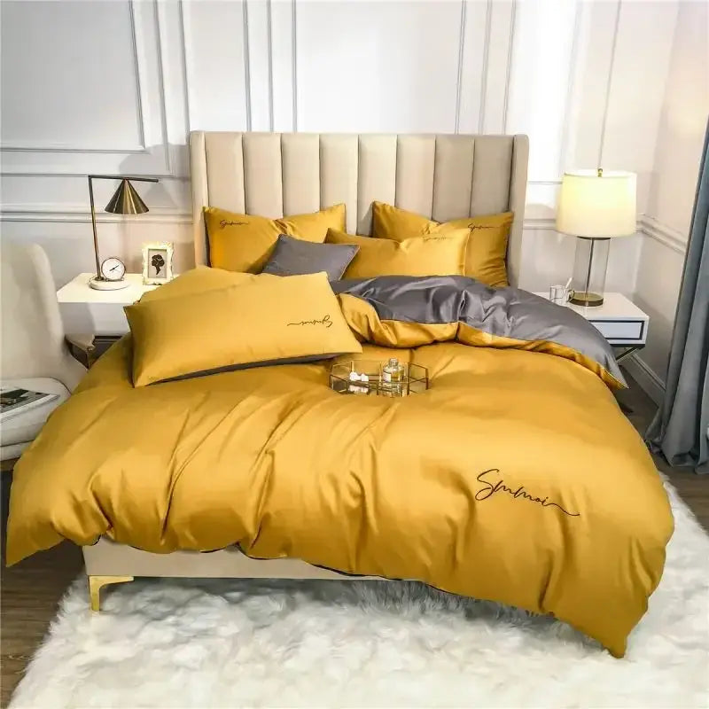 Pink Emerald Egyptian Cotton King Duvet Set