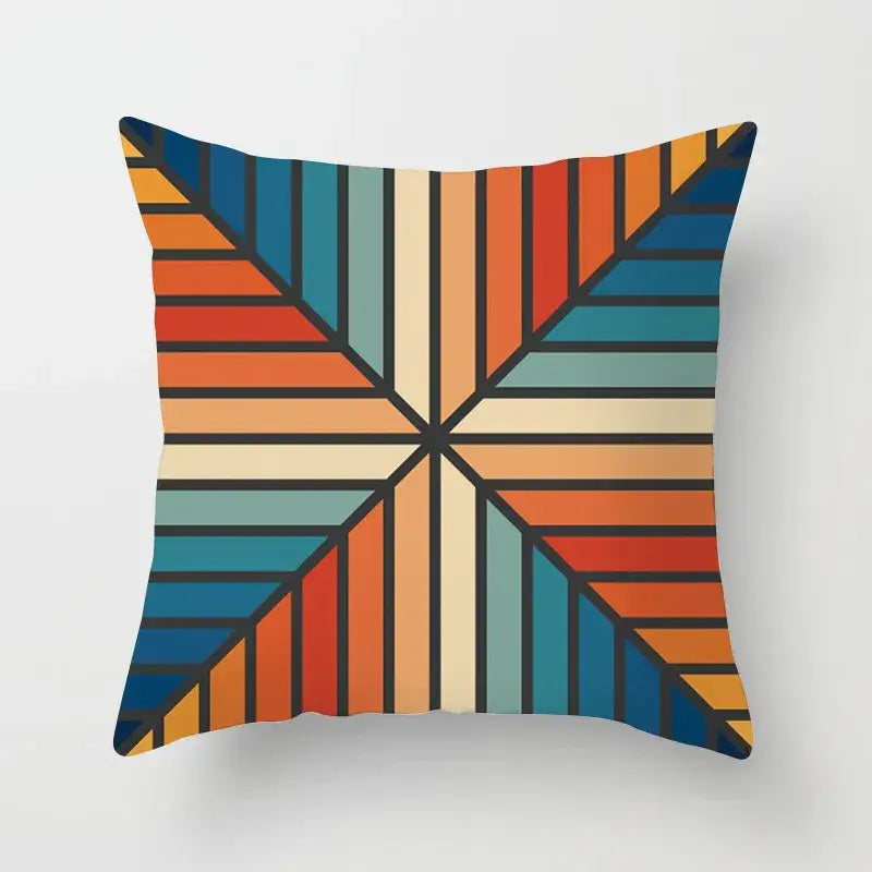 Teal Gold Geometric Pillowcase