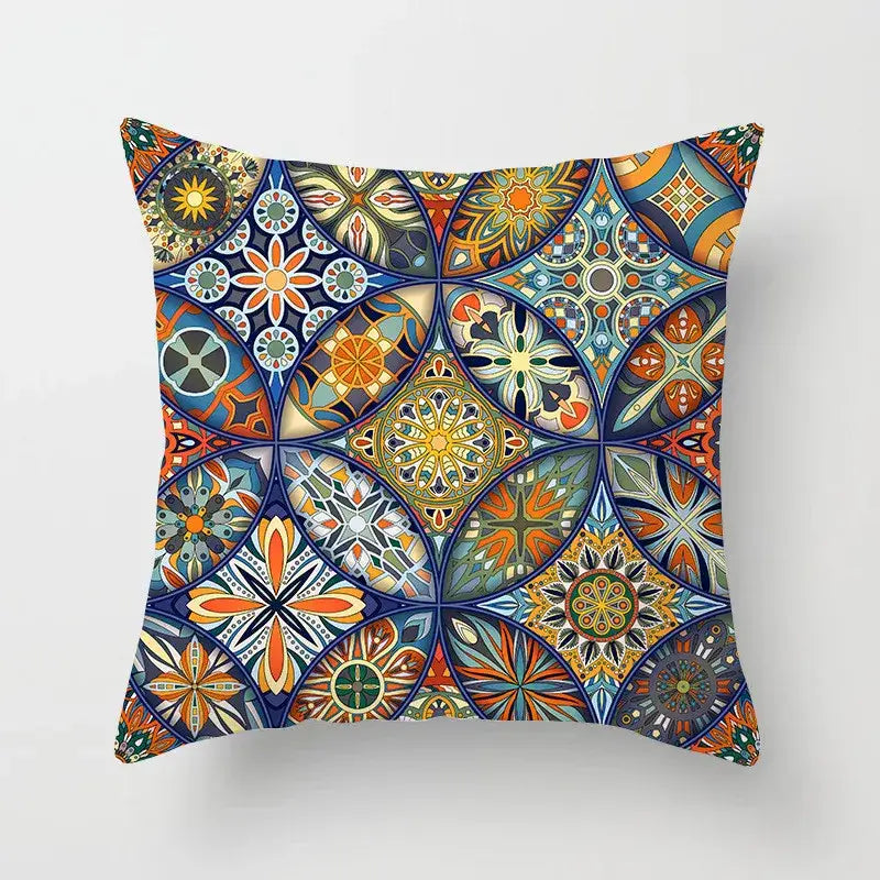 Teal Gold Geometric Pillowcase