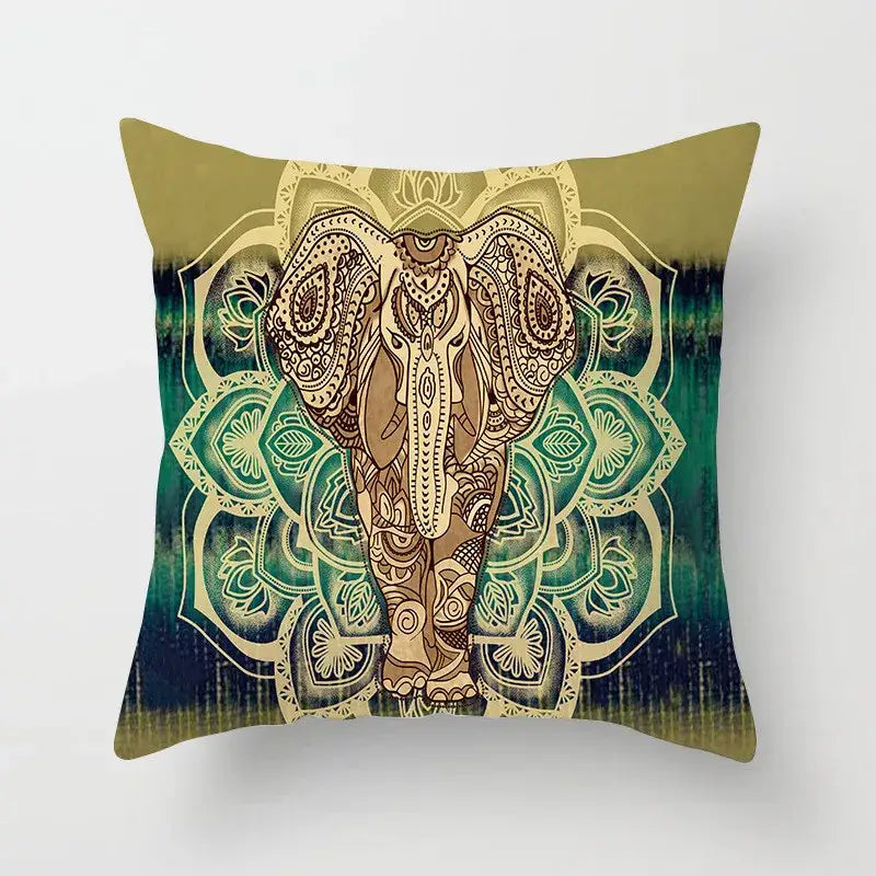 Teal Gold Geometric Pillowcase