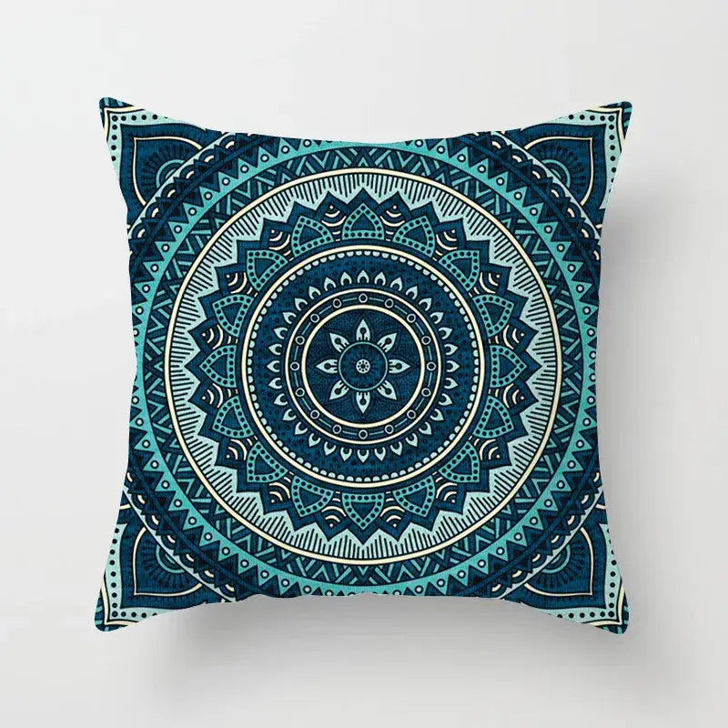 Teal Gold Geometric Pillowcase