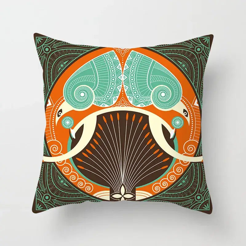 Teal Gold Geometric Pillowcase