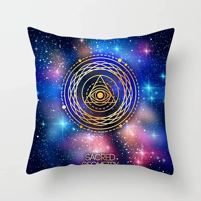 Teal Gold Geometric Pillowcase